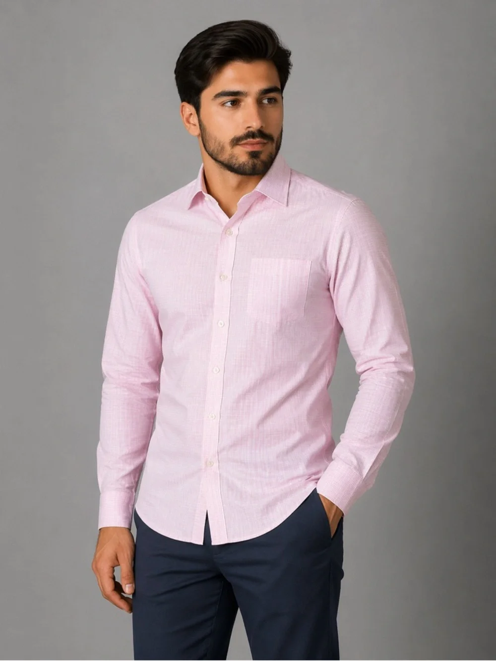 Men's Banana Republic Non Iron Tailor Slim Fit Pink Shirt Sz M 33.34